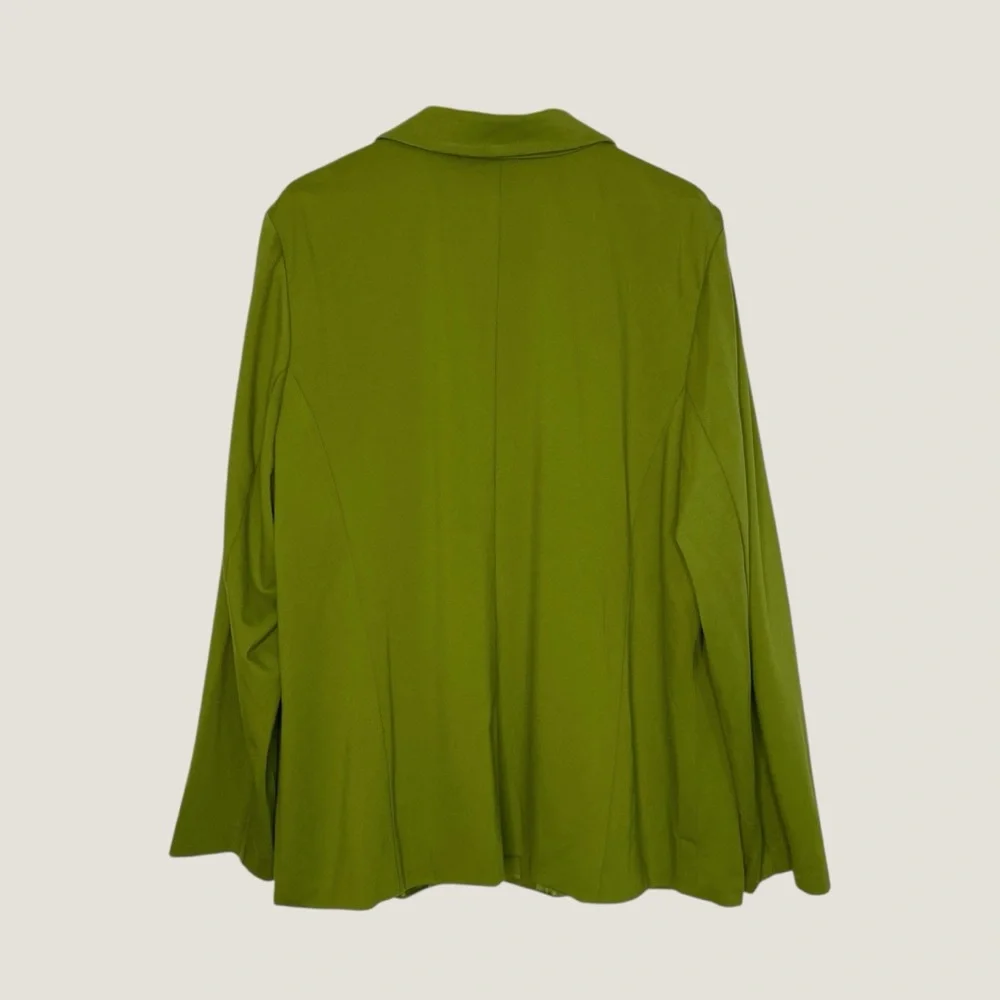 NWT Ashley Stewart Green Stretch Ponte Blazer Business Jacket Womens 22 Plus - Picture 5 of 8